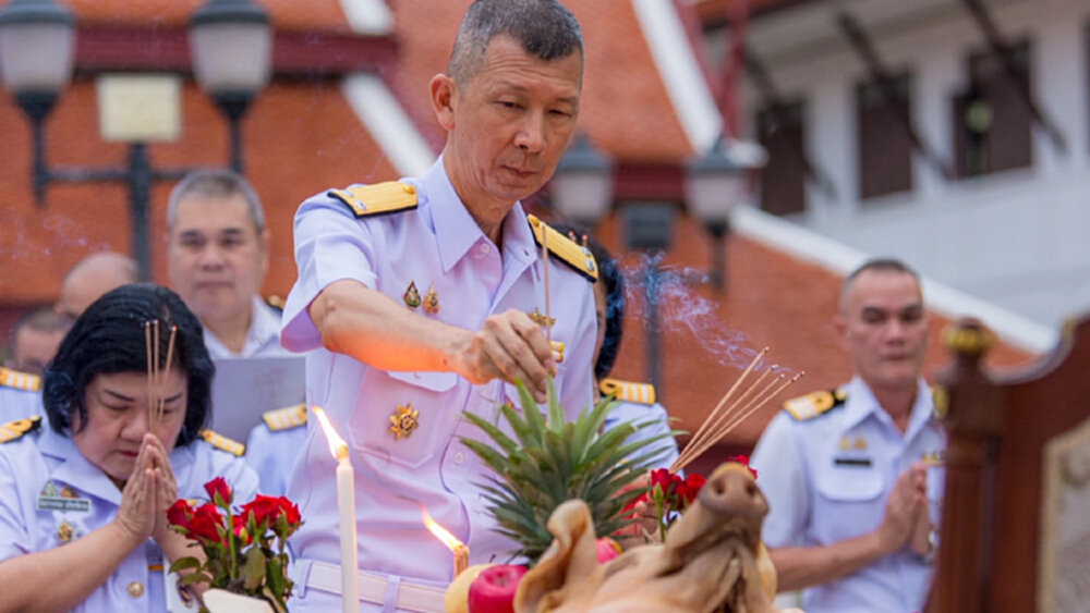 ครบรอบ 93 ปี กรมสารบรรณทหารเรือ 'สมเด็จธงชัย'เข้าร่วมพิธี