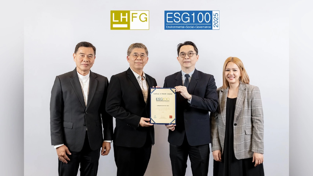 LHFG ได้รับคัดเลือกให้เป็นหนึ่งในบริษัท 10 ปี ทำเนียบ ESG100