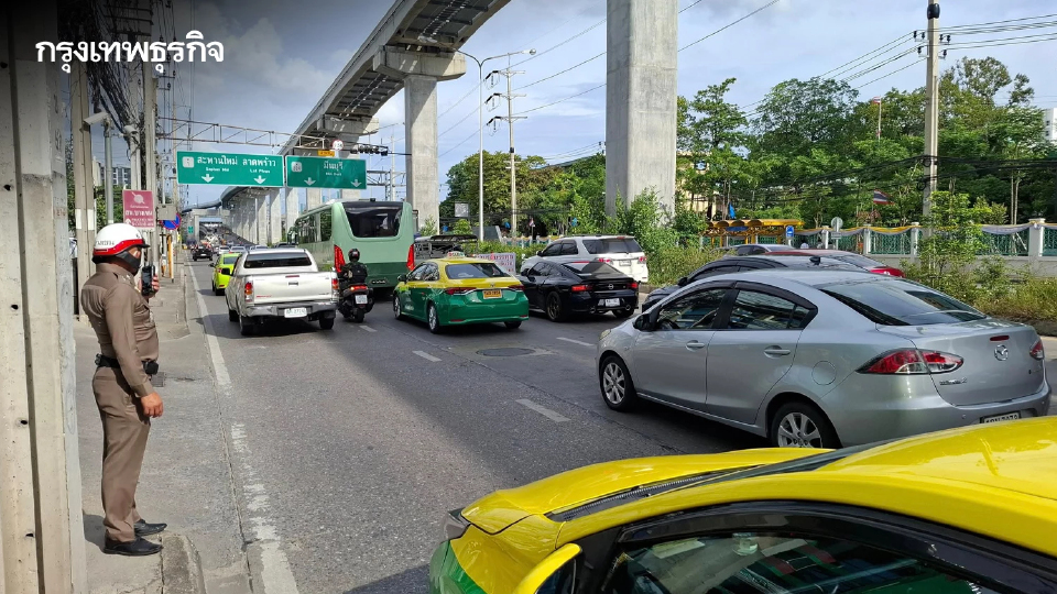 รถติดหนัก ถนนแจ้งวัฒนะ กระทบจากซ่อมรอยต่อสะพานข้ามวงเวียนบางเขน