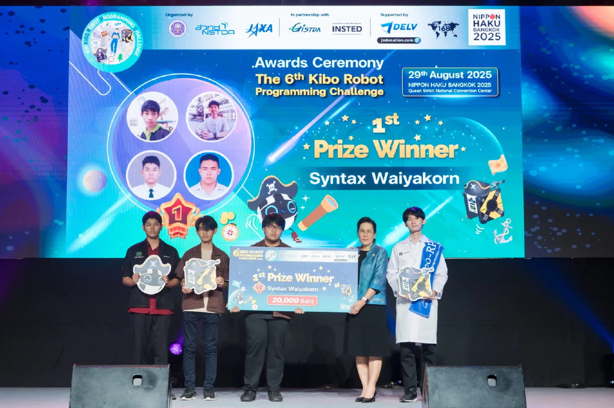 เด็กไทยทีม ซินแท็กซ์ไวยากรณ์ คว้าแชมป์หุ่นยนต์โปรแกรมมิ่ง Kibo