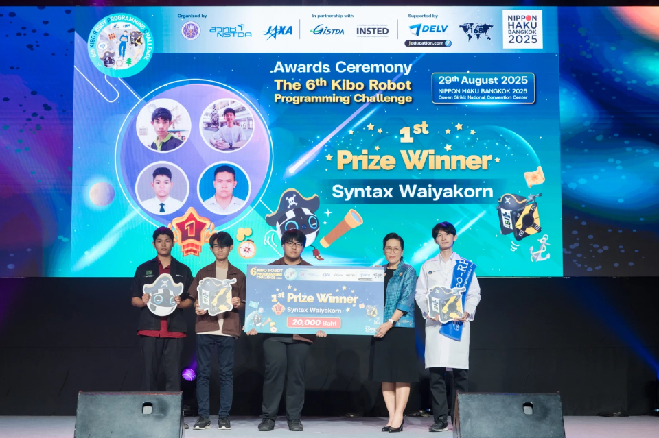 เด็กไทยทีม ซินแท็กซ์ไวยากรณ์ คว้าแชมป์หุ่นยนต์โปรแกรมมิ่ง Kibo
