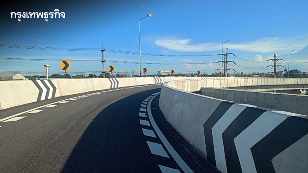 เปิดแล้ว 'ทางแยกต่างระดับบ้านแพ้ว' จ.สมุทรสาคร แก้ปัญหารถติด