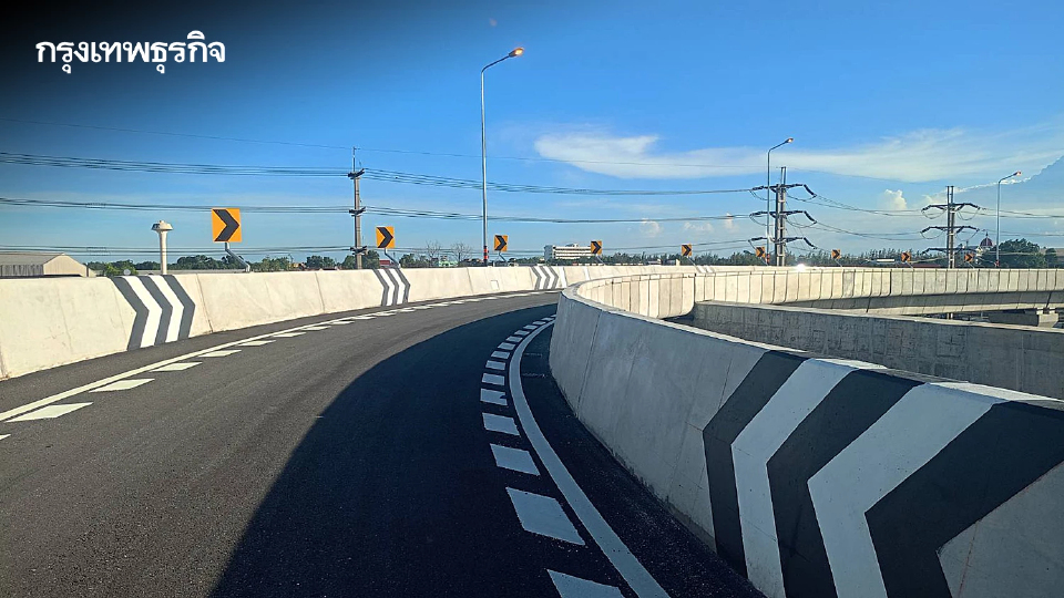 เปิดแล้ว 'ทางแยกต่างระดับบ้านแพ้ว' จ.สมุทรสาคร แก้ปัญหารถติด