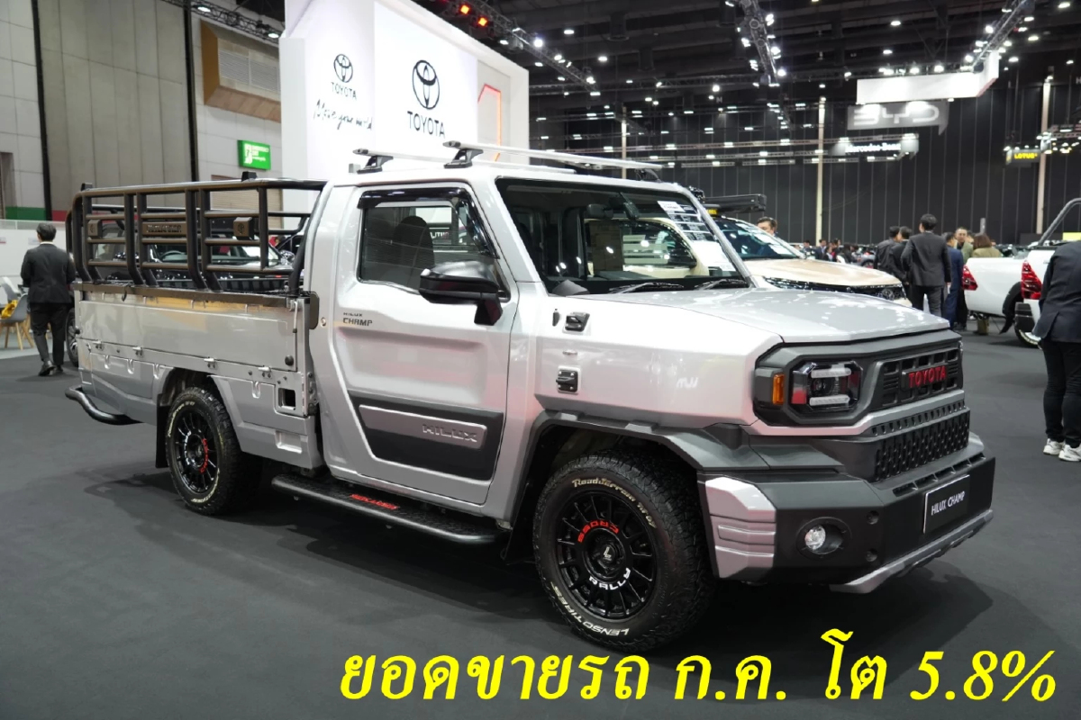 ยอดขายรถ กรกฏาคม 2568 เพิ่มขึ้น 5.8% - 7 เดือน ติดลบเล็กน้อย