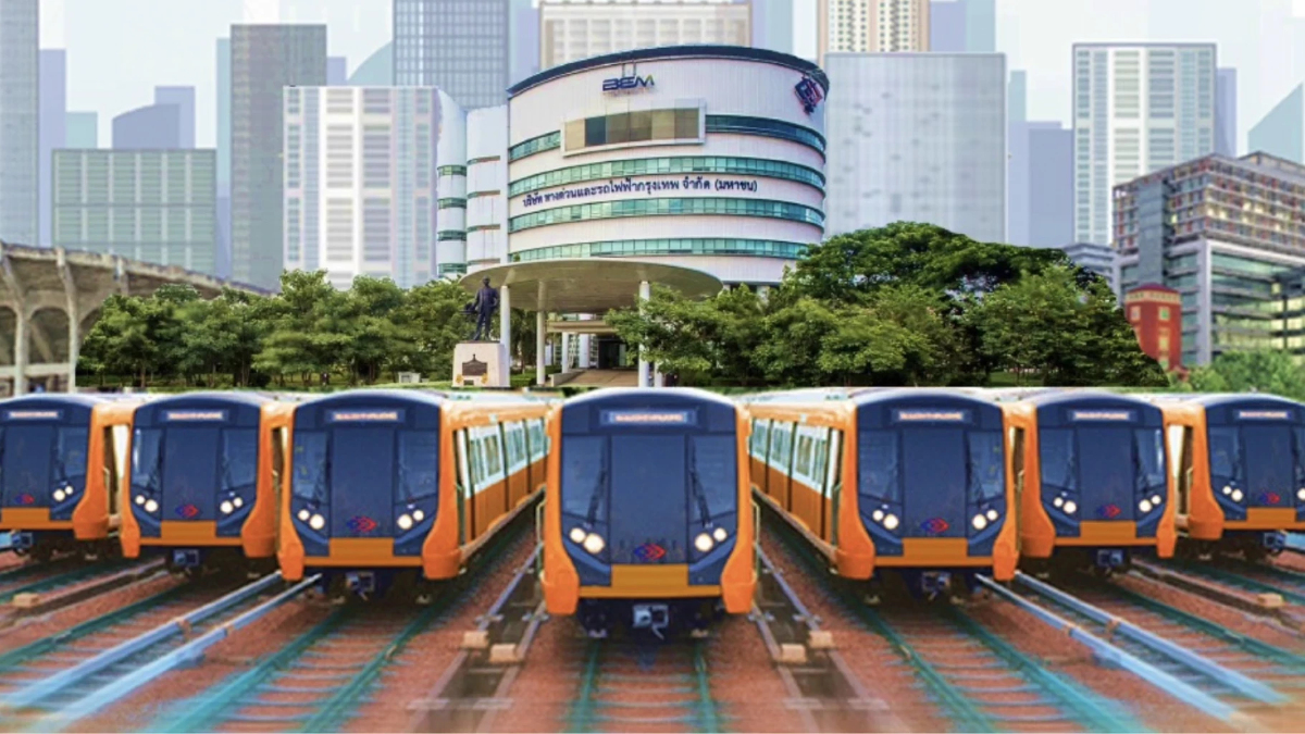BEM จ่อรับขบวนรถปีหน้า เตรียมเปิดบริการ 'รถไฟฟ้าสายสีส้ม'
