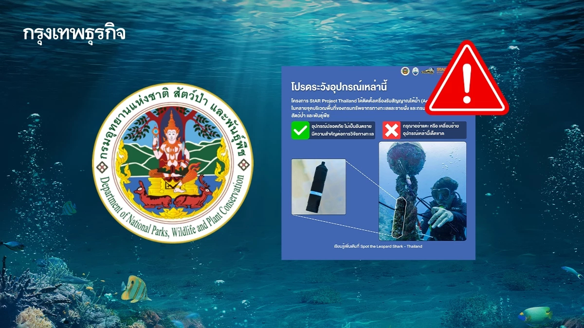 กรมอุทยานฯ เตือนนักดำน้ำ ระวัง 'เครื่องรับสัญญาณ' 20 จุด อ่าวพังงา