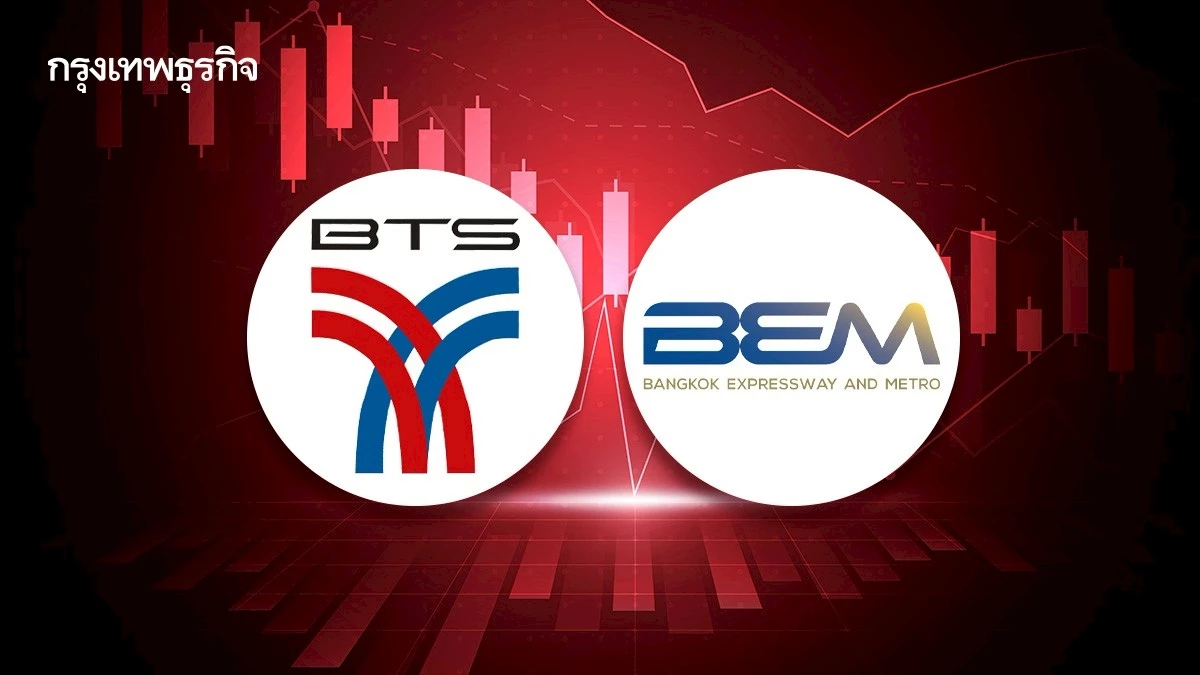 หุ้น BTS-BEM ร่วง 3.47% กังวลนโยบายรถไฟฟ้า 20 บาท หลังการเมืองไม่แน่นอน