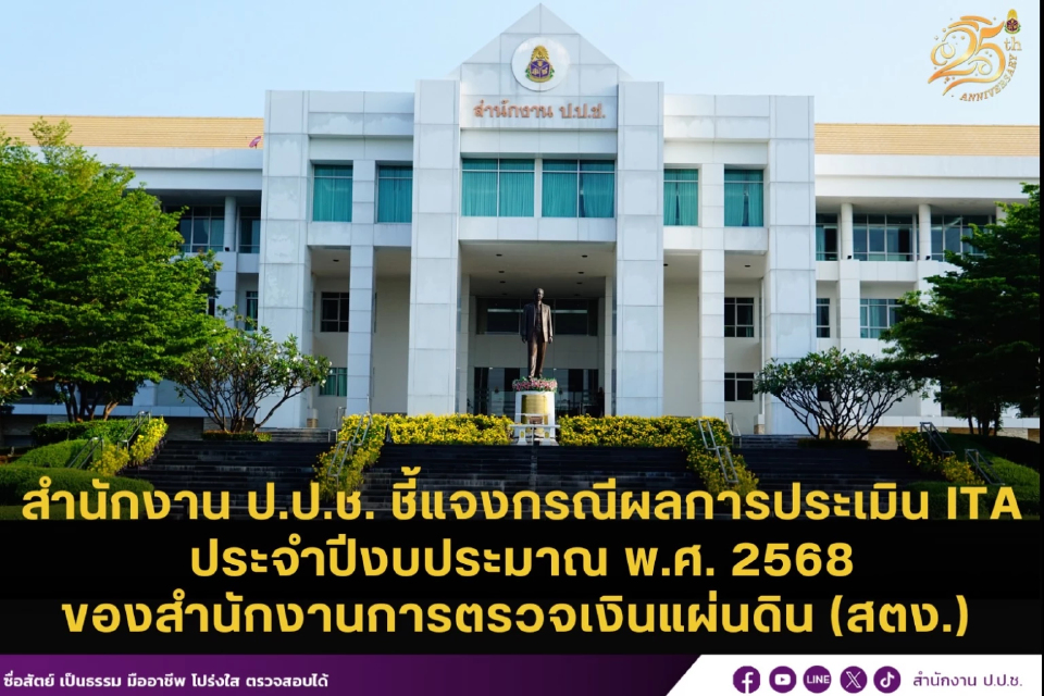 ป.ป.ช.แจงละเอียด ดราม่า สตง.แชมป์โปร่งใส ITA68 กลุ่มองค์กรอิสระ