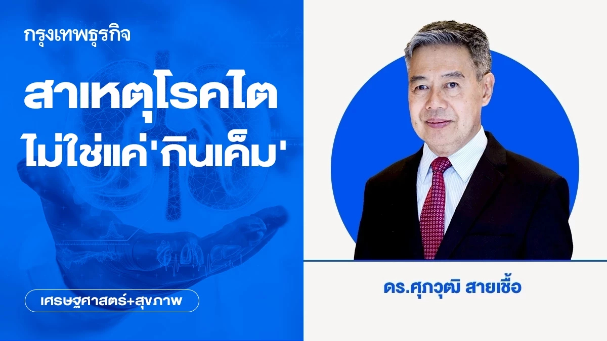 สาเหตุโรคไต ไม่ใช่แค่ ‘กินเค็ม’ | เศรษฐศาสตร์+สุขภาพ