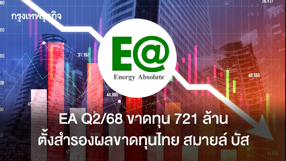 EA Q2/68 ขาดทุน 721 ล้านครึ่งปีแรกขาดทุน 469 ล้าน จากตั้งสำรองผลขาดทุน'ไทย สมายล์ บัส '