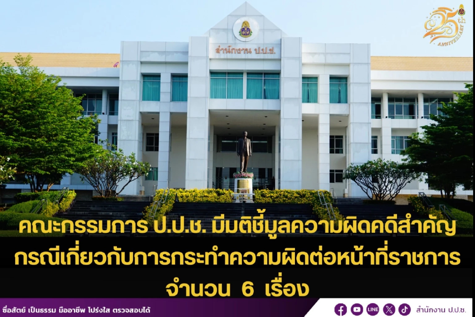 ป.ป.ช.ฟันกราวรูด 6 'บิ๊กท้องถิ่น' เอาของหลวงไปใช้ส่วนตัว