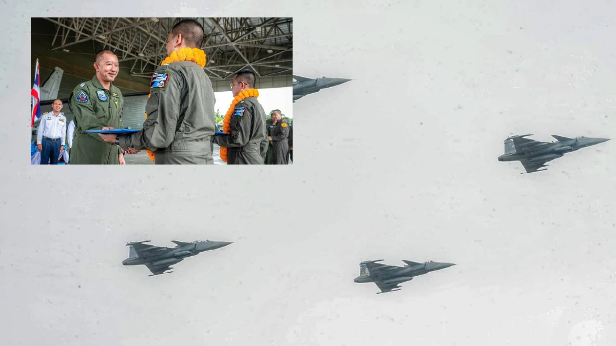 พร้อมรบ! นักรบทางอากาศรุ่นใหม่ ทอ. จบหลักสูตร กริพเพน ล่าสุด