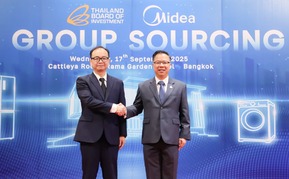 BOI ผนึก Midea ดันใช้ชิ้นส่วนไทย ดันซัพพลายเชนโลก คาดมูลค่าซื้อขาย 1,500 ล้าน