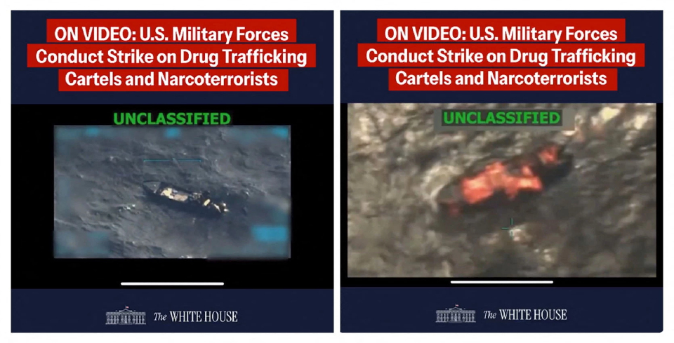 ทรัมป์เผยเอง! สหรัฐโจมตีเรือค้ายาเวเนซุเอลาอีกลำ ดับ 3