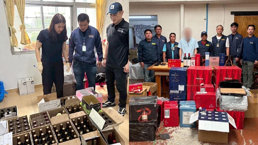 ไวน์ เหล้านอก บุหรี่ หนีภาษีโดนบุก 12 จุด ยึดของกลาง 8,000 รายการ