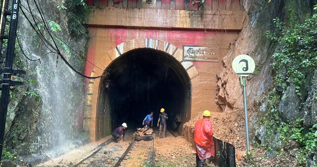 รฟท. สั่งเฝ้าระวัง 24 ชม. รับมือ 'พายุหนองฟ้า' คุมเข้มความปลอดภัย