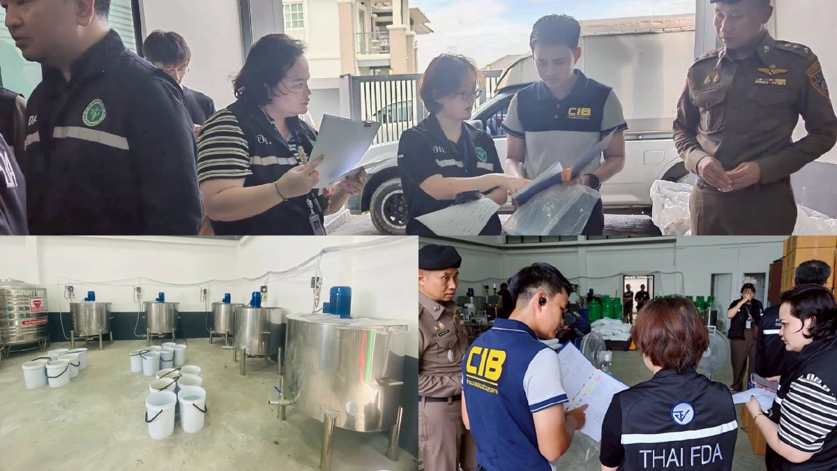 บุกปทุมธานี-กรุงเทพ ค้น 5 จุด จับตัวแม่ โรงงานยาแก้ไอ ยึด 1.7 แสนขวด