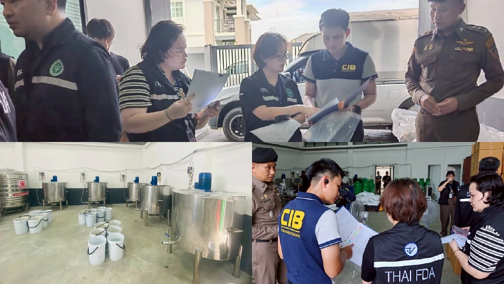 บุกปทุมธานี-กรุงเทพ ค้น 5 จุด จับตัวแม่ โรงงานยาแก้ไอ ยึด 1.7 แสนขวด