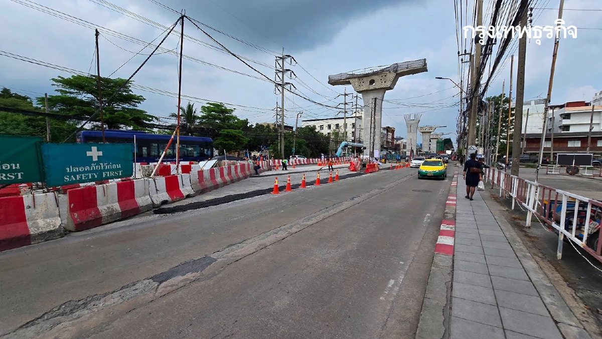 อ่อนนุช-ลาดกระบัง รถติดแน่ 45 วัน ปิดสะพานหนองปรือ - เบี่ยงจราจร