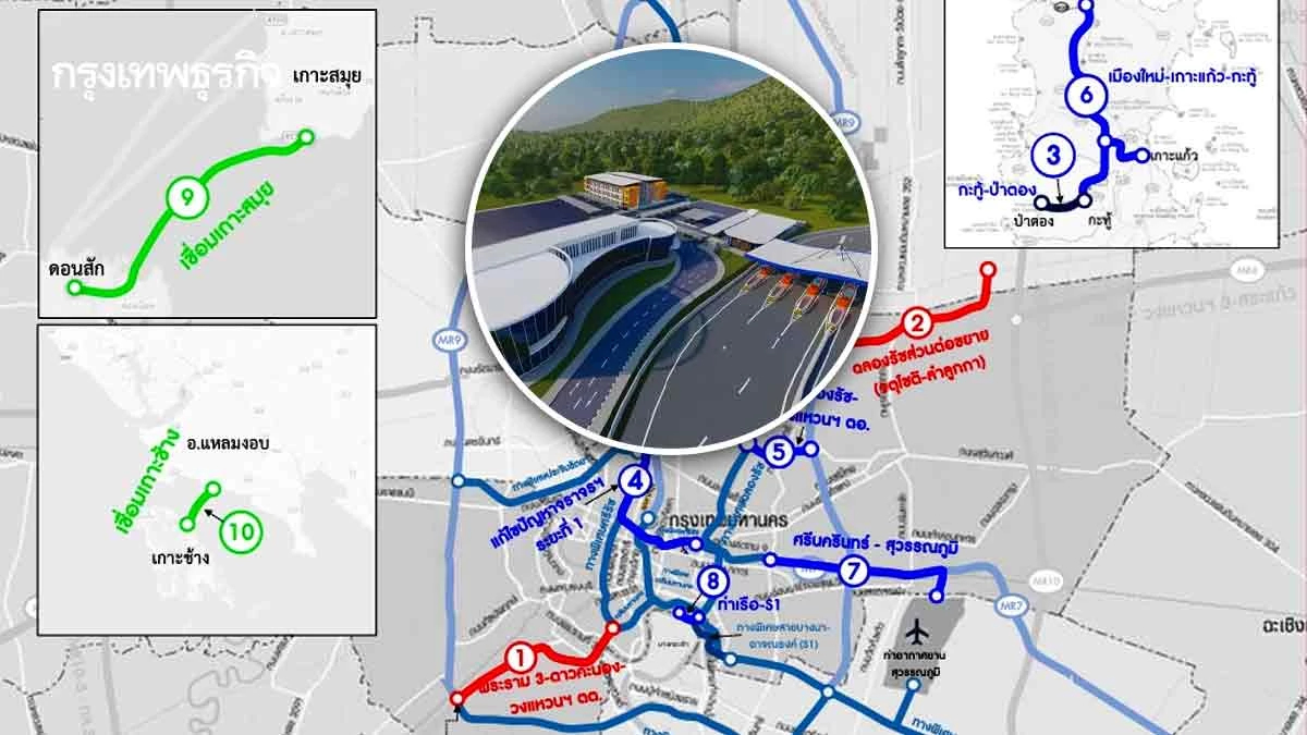 กทพ.ทุ่ม 2.7 แสนล้าน ลุย 11 โปรเจกต์ ทางด่วน กรุงเทพฯ - ภูเก็ต - สุราษฎร์ธานี