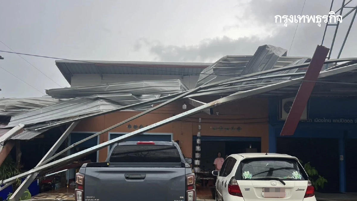 พายุถล่มท่าชนะ กระเบื้องปลิว บ้านพัง โรงเรียนเสียหาย เร่งช่วย