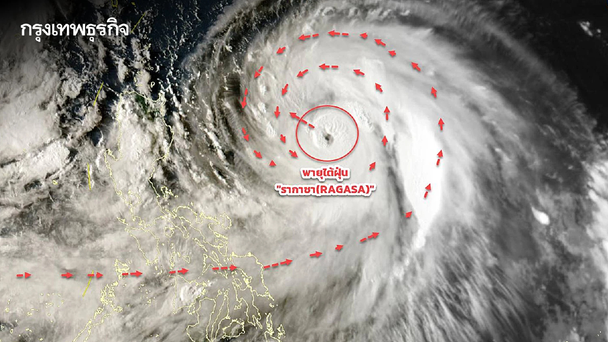 "พายุรากาซา" ทวีกำลังแรงเป็น พายุไต้ฝุ่น แล้ว จับตาใกล้ชิดกระทบไทย