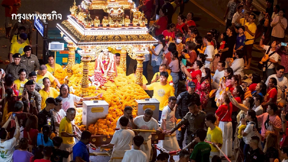 เช็กเส้นทาง ปิดถนน งานใหญ่ พิธีนวราตรี 2568 แห่ประเพณี วัดแขก สีลม