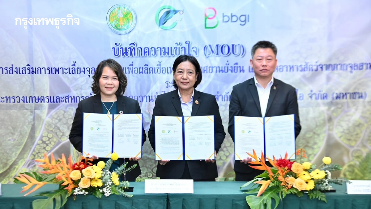 เกษตรฯร่วม เอกชน พัฒนาจุลสาหร่ายเป็น พลังงานสะอาด อาหารสัตว์