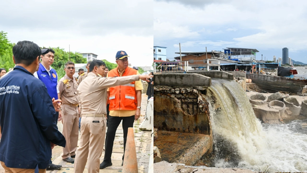 ชลบุรีเร่งระบายน้ำ บรรเทาความเดือดร้อน ฝนตกหนักน้ำท่วมขัง