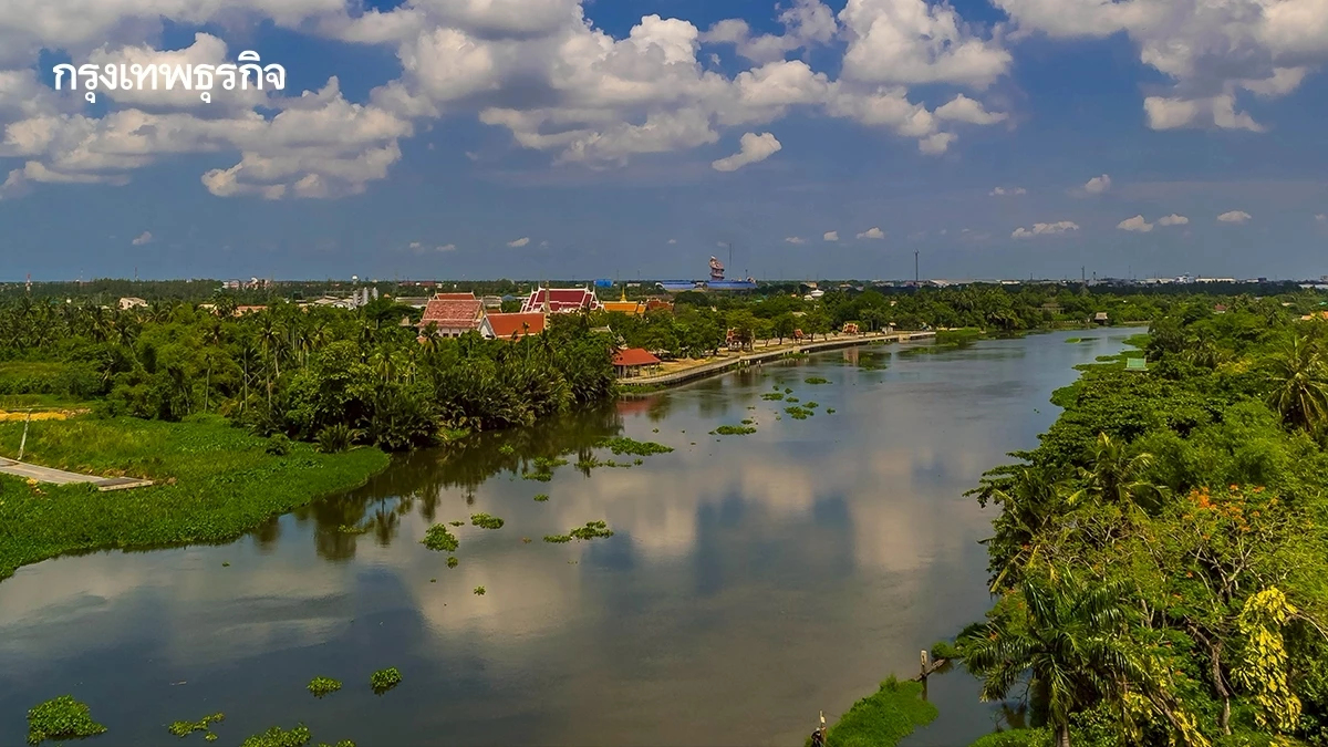 จับตา! ระดับน้ำแม่น้ำท่าจีน หลังฝนตกหนัก น้ำท่วมหลายพื้นที่
