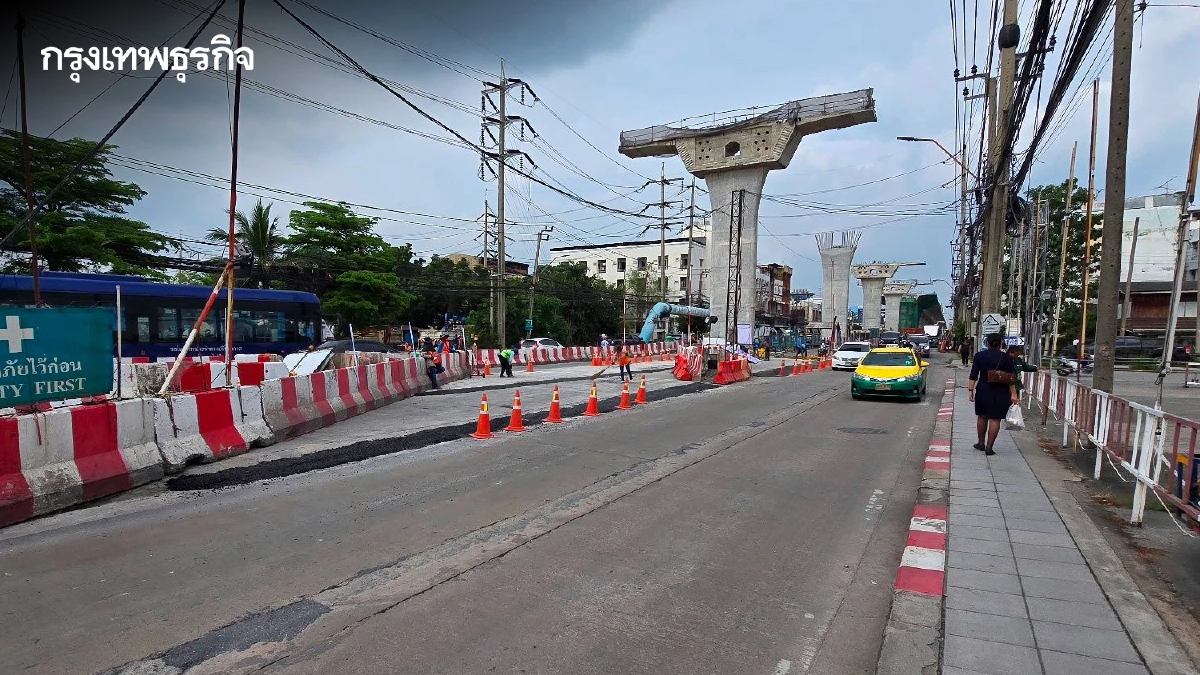 ปิดเบี่ยงจราจร 45 วัน ลาดกระบัง 50 - ตลาดนัดสุวรรณภูมิ ปรับปรุงสะพานหนองปรือ