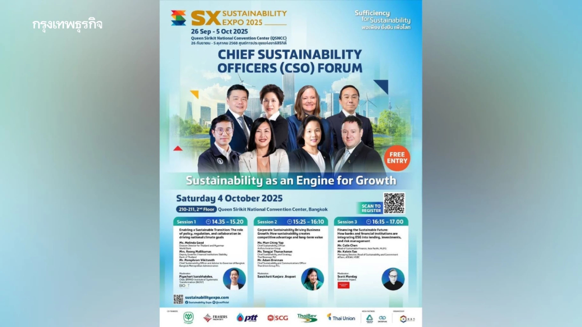เปิดมุมมองธุรกิจ–สังคม–สิ่งแวดล้อม-ชุมชน ร่วมค้นหาคำตอบที่ SX2025