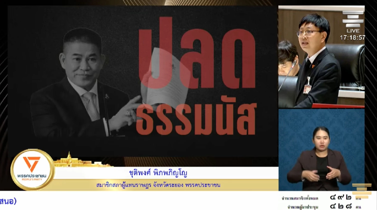 'สส.ปชน.' จี้ปลด 'ธรรมนัส' ซัดเป็นสายล่อฟ้า ของรัฐบาล ปมสแกมเมอร์