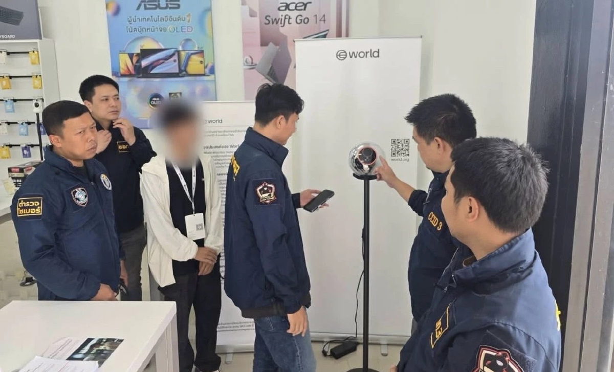 อัปเดต! บุกตรวจค้น 109 จุด ทลายแก๊งรับแลกเหรียญ Worldcoin