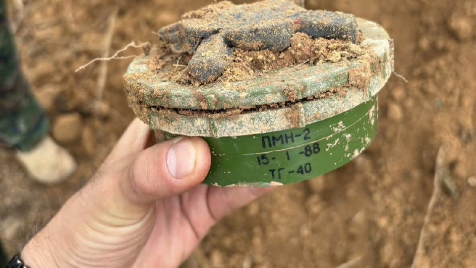 ทร. เก็บกู้ทุ่นระเบิด ชายแดนไทย'กัมพูชา ติด จ.ตราด พบ PMN-2 สภาพใหม่