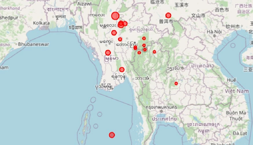 'แผ่นดินไหว' ในไทยวันนี้ เช็กพื้นที่เกิดเหตุที่ภาคเหนือ-อีสาน