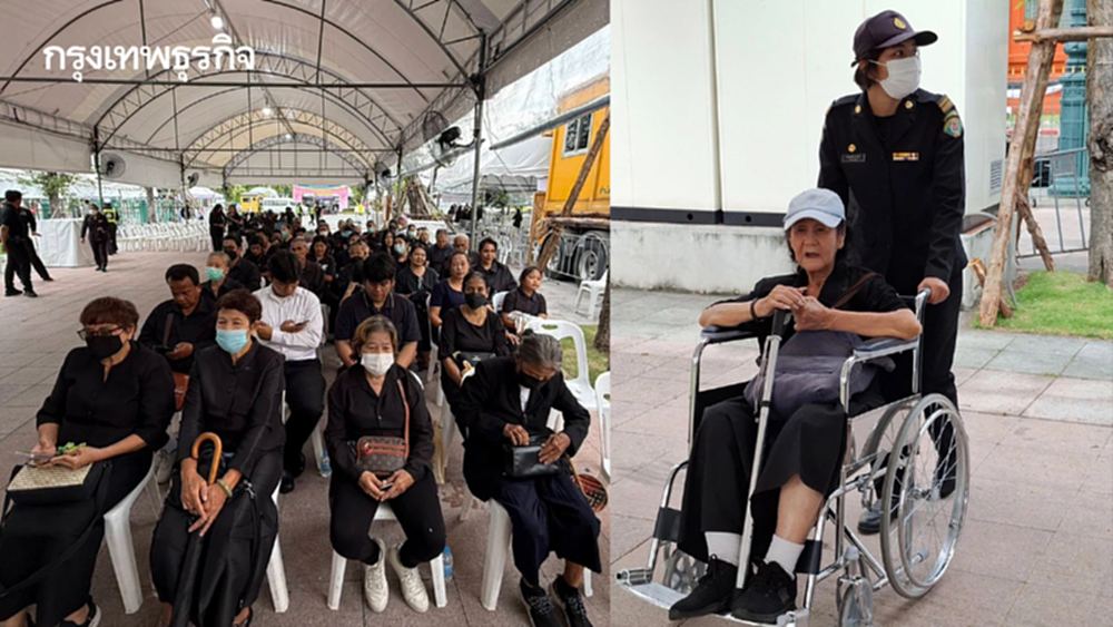 ประชาชนทยอย ถวายสักการะพระบรมศพ พระพันปีหลวง ในพระบรมมหาราชวัง