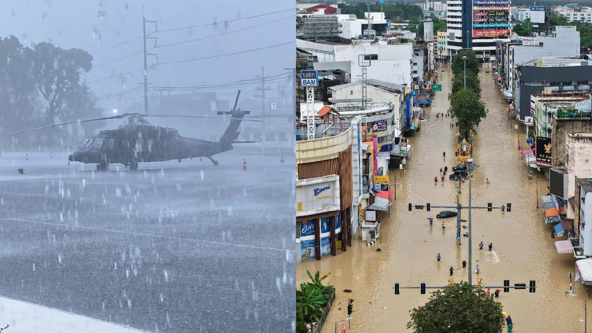'หาดใหญ่' สงขลาฝนตกเพิ่ม รับมวลน้ำต่อเนื่อง น้ำท่วมหนักเร่งอพยพ