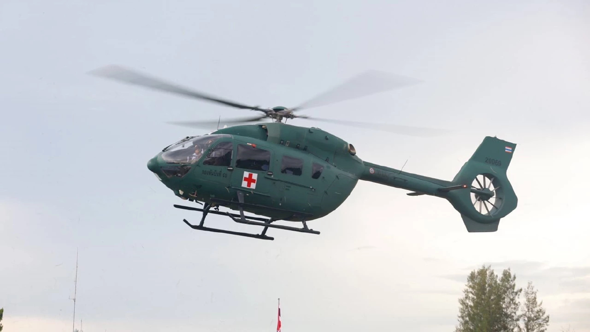 กองทัพภาค 2 สั่งเฮลิคอปเตอร์ ฮ.ท.145 ลุยน้ำท่วมภาคใต้