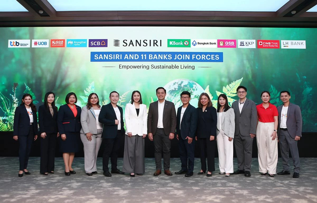 แสนสิริจับมือ11แบงก์ลุยสินเชื่อบ้านรักษ์โลกก้าวสู่Net-Zero