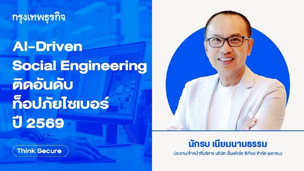 AI-Driven Social Engineering ติดอันดับท็อปภัยไซเบอร์ปี 2569