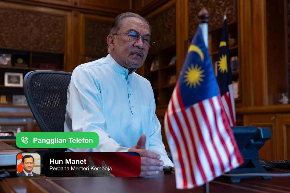 ‘อันวาร์’ คุย‘ฮุน มาเนต’ พร้อมอำนวยความสะดวกเจรจาไทย-กัมพูชา