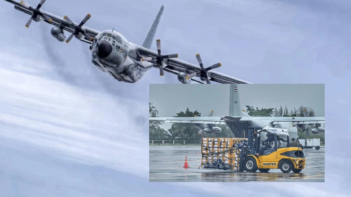 ส่งด่วน! บินลุยฝ่าพายุทะลุฝน ส่งเวชภัณฑ์ลงสู่ภาคใต้เร่งด่วน