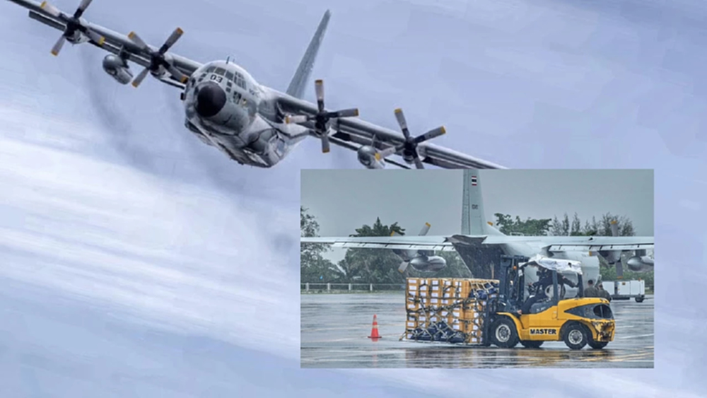 ส่งด่วน! บินลุยฝ่าพายุทะลุฝน ส่งเวชภัณฑ์ลงสู่ภาคใต้เร่งด่วน