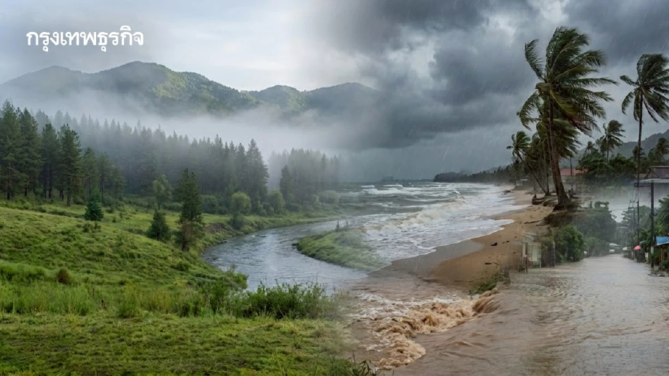 ประกาศกรมอุตุล่าสุด มรสุมแรง ฝนถล่มภาคใต้อย่างหนัก ไทยตอนบนหนาวจัด