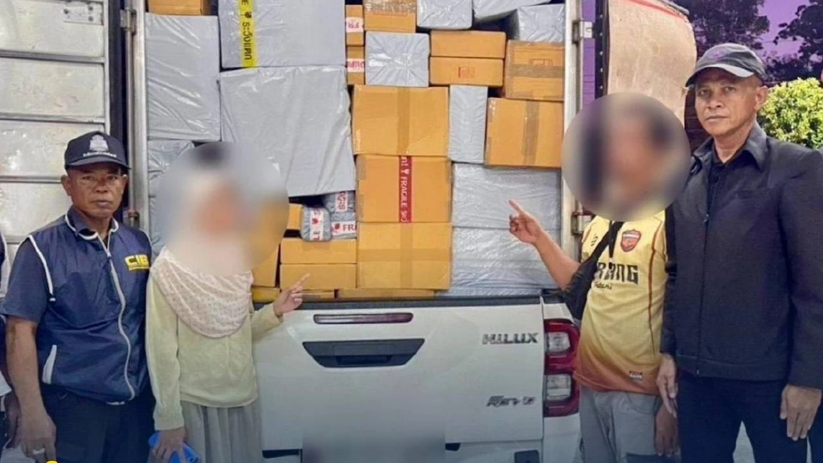 สกัดจับบุหรี่ต่างประเทศ หนีภาษีล็อตใหญ่ ซุกบริษัทขนส่ง