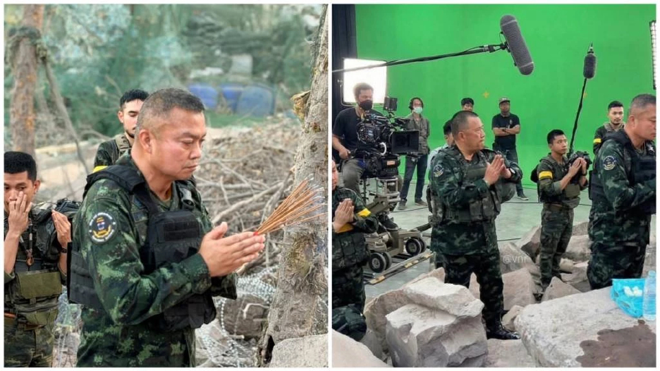 เทียบช็อตต่อช็อต 'กัมพูชา' ไม่เชื่อ ภาพ 'แม่ทัพกุ้ง' ยินดีไทยยึด ปราสาทตาควาย