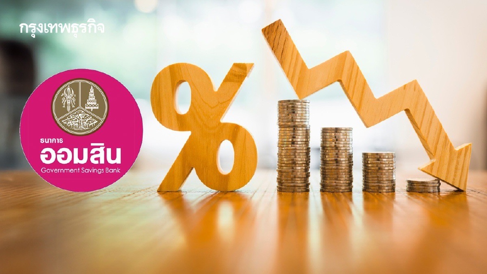 .ออมสิน หั่นดอกเบี้ยกู้สูงสุด 0.25% เรตต่ำสุดใน 6 แบงก์ มีผล 22 ธ.ค. นี้.