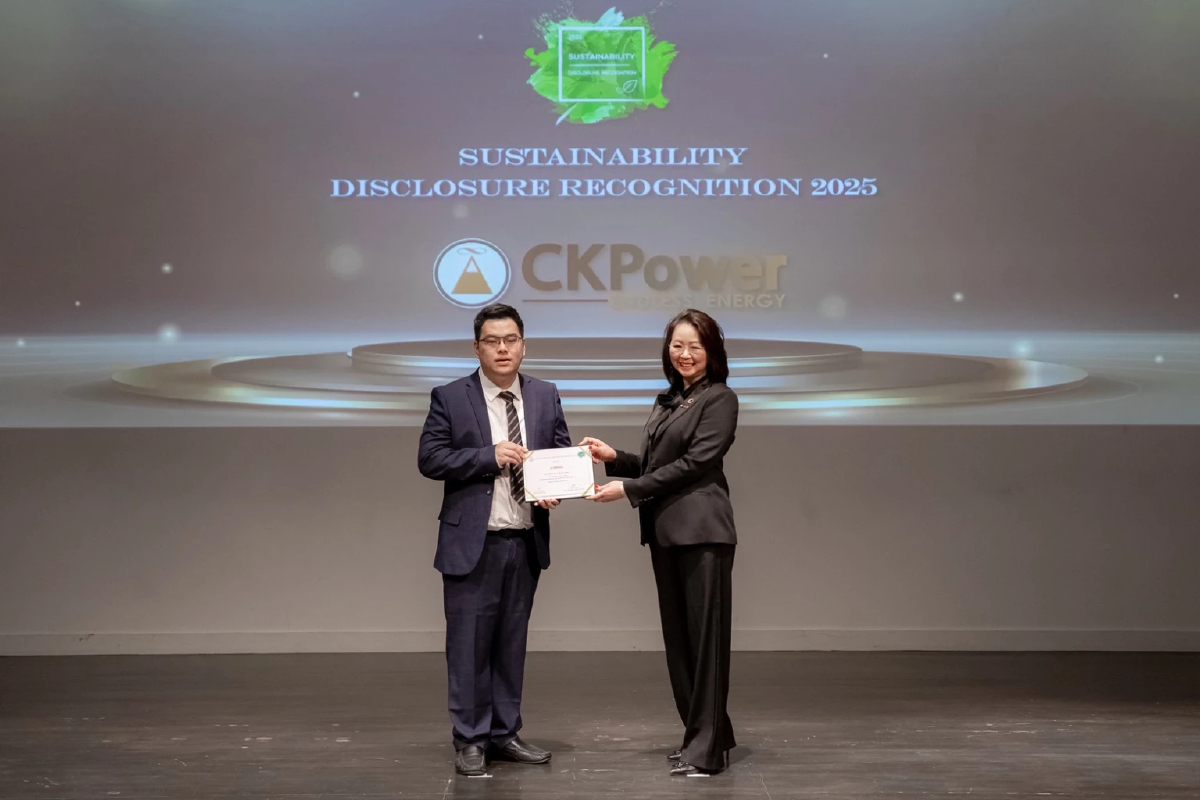 CKPower รับประกาศเกียรติคุณ Sustainability Disclosure Recognition ปีที่ 4