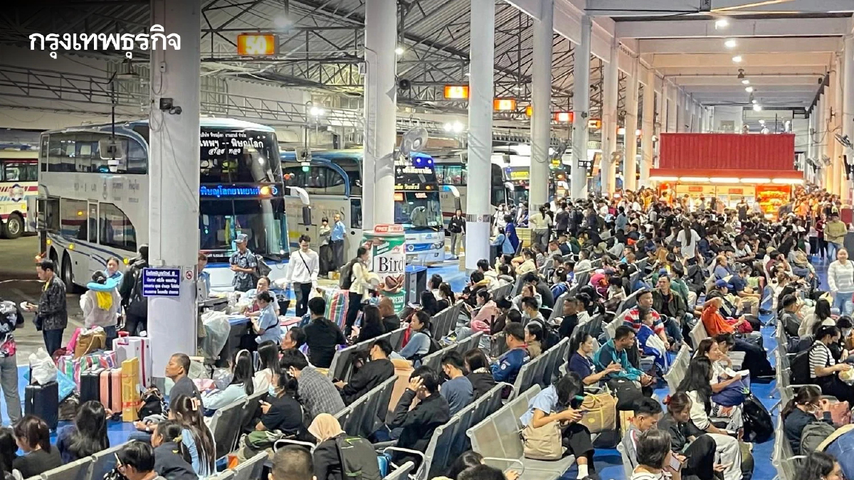 บขส. คึกคัก! เผยปชช.เดินทางกลับบ้านปีใหม่ วันแรกกว่า 1.3 แสนคน - ไม่มีตกค้าง
